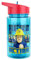 P:os 27264 - Trinkflasche für Kinder, ca. 450 ml, transparentes Design mit Feuerwehrmann Sam Motiv und integriertem Strohhalm zum Hochklappen, aus Kunststoff, bpa- und phthalatfrei