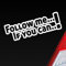 Hellweg Druckerei Follow Me If You Can! Tuning Fun JDM Auto Aufkleber Sticker Heckscheibenaufkleber