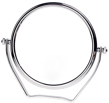 TUKA Designed Kosmetikspiegel 10 Fach, 6 inch Doppelseitiger Tischspiegel Handspiegel Reisespiegel, 360° drehbar Rasierspiegel Badezimmerspiegel verchromten : Normal + 10x Vergrößerung, TKD3102-10x