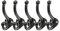 BigDean 5x Kleiderhaken 12cm Gusseisen Garderobenhaken Werkzeughalter Blumenhalter Haken Braun Antik Finish Look