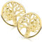 MATERIA Mujer Pendientes Oro Árbol de Vida – 925 plata pendientes dorados keltisch 14 mm # So de 380
