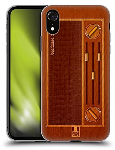 Head Case Designs Vintage Radio Wooden Gadget Soft Gel Case [Military Grade Protection] Compatible With Apple iPhone XR