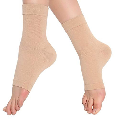 eYotto 1pair Compression Ankle Support Sleeve, Breathable Ankle Wrap for Stabilize Ligament, Relieve pain Arch Sport Stabilize Ligaments - For Swelling and Sprained, Arthritis, Recovery, Injury