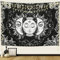 ARFBEAR Sonne und Mond Wandteppich, Sonne mit Sternen Psychedelic Beliebt Mystic Wandbehang Tapisserie für Schlafzimmer Ästhetik Schwarz und Weiß Stranddecke (Medium 150 x 130 cm)
