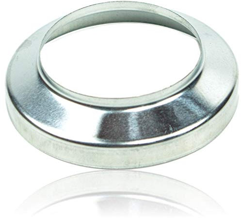 Zink Standrohrkappe 120/150 flach - Rosette für einen sauberen Übergang vom Fallrohr zum Standrohr, Abdeckrosette für Regenrohre aus Titanzink