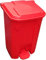 4x 90 Litre Medical Clinical, School Waste Pedal Bin Plastic (Red)