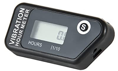 YOOREAL Drahtloser Vibrationsstundenzähler, Wartungserinnerung für Gas-/Diesel-/Elektromotor-betriebene Generatorkompressoren Motorrad-Schneefräsen-Anhänger-Motorgrader-Hochdruckreiniger