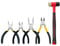 BOOSDEN Set di pinze piccole, 5 pezzi, 25mm Martello in Gomma, 127mm Pinze a Bec, 127mm Pinza a Taglio Laterale, 127mm Pinza diagonale,127mm Pinza Universale