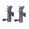 2 soportes universales de metal tipo E para flash de pie con soporte de rosca de 1/4 a 3/8.