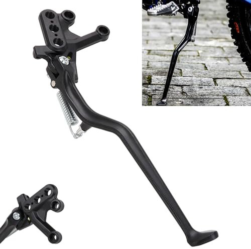 JFG RACING Motorrad-Ständer, 8 cm Höhe, Fußseitenstütze, verstellbar, für Sur-Ron, Schwarz