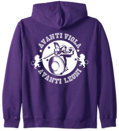 Avanti Viola Avanti Leoni Tifo Firenze Curva Fiesole Felpa con Cappuccio