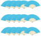 Woohome 15 PCS Hand Fan Foldable Paper Fan for Dancing, Part, Picnic, Wedding Party Gift, Guest Favour Wedding Decoration (Dark Blue)