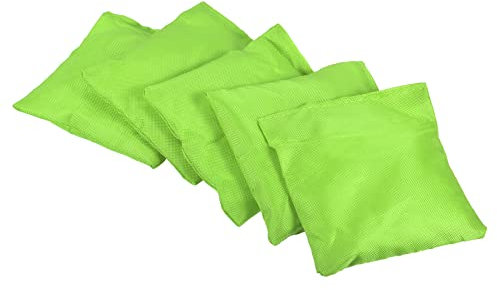 PATIKIL Bean Bag Set 5Pack Bohnensack Cornhole Sitzsäcke Segeltuch Sandsack Canvas Sandsäcke für Karneval Party Hand Wurfspiel Grün