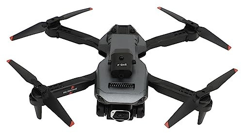 Drohne mit Kamera, Faltbare 4K-HD-Drohne, Vier-Wege-Hindernisvermeidungsdrohne, Quadrocopter-Drohne mit Zwei Kameras, Spielzeuggeschenke für Kinder, Erwachsene, Anfänger