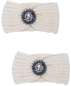 minkissy 2pièces Bandeau Tricoté Précieuse Accessoire Élastique Style Boho Pour Protéger Les Oreilles Couleur Blanche Confort Optimal Pour Hiver