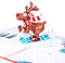 BHGT Weihnachtskarten 3D Pop Up Karte Weihnachten Lustige Weihnachtskarten 3D Weihnachtskarten Kinder Weihnachtskarten mit Umschlag Weihnachten Geldgeschenk Weihnachtsgrußkarte Christmas Cards Rentier