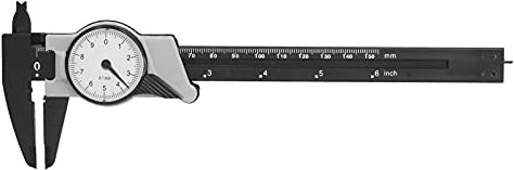 Caliper, 6inch 150mm Dial Caliper, Dual Reading Scale Metric Inch Dial Vernier Caliper, Professional Measuring Tool for Office, Store, Farm, School, Family, Depth and Step Measure