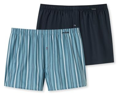 Schiesser Herren 2 Pack Boxershorts Baumwolle Web Multipack - Webboxer, Sortiert 14_180202, 7