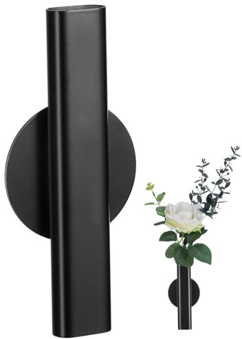 BESPORTBLE Wandvase Blumenrohr-Hängevase Getrocknete Blumenvasenregale Pflanzenvermehrungsstation Für Blumendekoration Schwarz