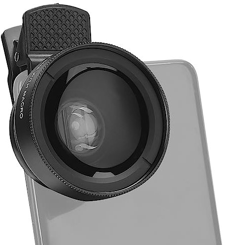 Obiettivo Fotocamera Telefono, Obiettivo Super Grandangolare 0,45X, Obiettivo Macro HD 12,5X, Kit Obiettivo Clip 2 in 1 per Cellulare, Professionale per Telefono, TIK Tok, Vlog,