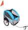 AUVYI Fahrradanhänger Lastenanhänger Kinderanhänger Jogger Fahrrad 2 in 1 Joggerfunktion mit 5-Punkt Sicherheitsgurt für 1 Bis 2 Kinder Geeignet Robuste und Langlebige Grau und Blau 137x77x87 cm