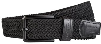 camel active Herren Elastischer Flechtgürtel - größenverstellbar, elastisch, mit Logoprägung, Dornschnalle - flexibel und komfortabel Schwarz menswear-M