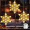 GlobaLink 3 Stück LED Schneeflocke Beleuchtung, Weihnachtsdeko Fenster mit 108 LEDs 8 Modi Batteriebetrieben für den Innen- und Außenbereich Weihnachten, Party, Deko, Hochzeit, Garten, Balkon