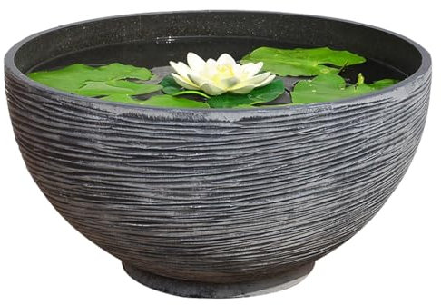 Nkmujil Exquisita maceta de jardín | Maceta grande de resina | Maceta única para suculentas | Maceta de paisajismo, cuenco de decoración de jardín, maceta grande de resina para suculentas, resina para