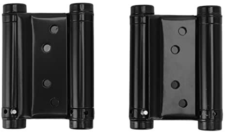 Double Action Spring Hinge, 1 Pair Set, Stainless Steel Two Way Door Hinge, Automatic Close Gate Hinge for Cabinets, Wardrobe Doors, Cupboard Doors, and Flip Down Doors