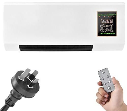 Aire Acondicionado Eléctrico - Aire Acondicionado Silencioso, Aire Acondicionado Portátil Montado En La Pared | Ventilador de calefacción y refrigeración de aire inteligente montado en la pared, aire