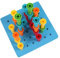 Itonash Brainy Peg Board Set Toys for Kids, Stacking Peg Board Toy, Educational Color Matching Plastic, contains 25pcs pegs in 5 colors, helps in learning and playing