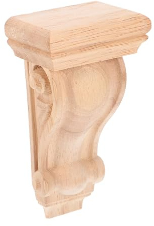 DOITOOL Zierleisten Holz, Holzapplikationen Im Europäischen Stil Geschnitzte Holzornamente Für Möbel Dekorative Holzschnitzereien Als Wandkonsolen DIY-Holzdekoration Für Kamin Und Balkenträger