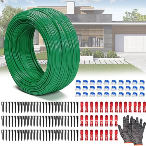 Begrenzungskabel Mähroboter, 150m Mähroboter Kabel Ø2,7mm,Rasenmäher Draht aus Verzinktem Kupfer, Kompatibel mit Gardena Bosch Husqvarna Worx Honda Robomow
