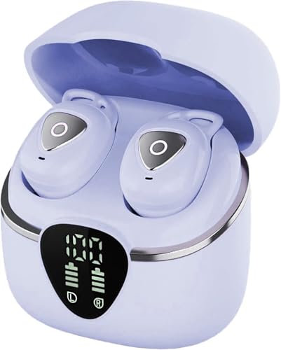 Auriculares Bluetooth, mini auriculares para dormir, inalámbricos Bluetooth 5.4, auriculares con 4 micrófonos ENC con cancelación de ruido ENC, auriculares con graves profundos, 40 horas de tiempo de