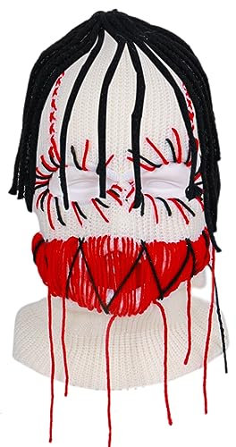 GKYQVE Strickmütze Halloween Gruselzähne Räuber Hut Cosplay Räuber Party Hüte