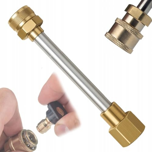 Rosfix QRC-EasyLock TR22F – QRC-Verlängerung | QRC 1/4, Gewinde TR22 x 1,5 | Für Kärcher EASY!Lock Schaumdüsen und Lanzen | Messingkonstruktion