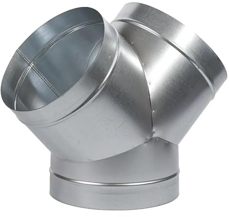 Easy Act Raccord en Y - Diamètre : 80, 100, 125, 150, 160, 200, 250, 315 mm - Pièce de pantalon, tuyau agrafé, connecteur, ventilation, répartiteur 3 voies, pièce de dérivation, tuyau de ventilation