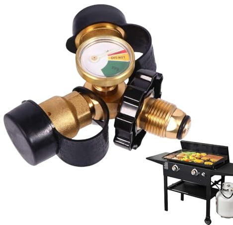 Y-Trenner für Gasflasche | Y-Adapter für Propan-Gasflasche, robuster Anschluss für Heizung und Grill