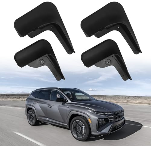 4 Stück Auto-Schmutzfänger für Hyundai Tucson NX4 2021 2022 2023 2024, Vordere und Hintere Spritzschutz, Dekorativer Kotflügel Spritzwassergeschützt Schlammklappe mit Montageschrauben Kein Bohren