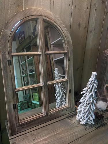 Generisch Stallfenster Spiegel Spiegelfenster mit Läden aus Holz Wandspiegel Diele Flur WO-1898