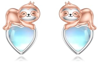 Flpruy 925 Sterling Silber Tier Ohrstecker Hypoallergen Erdbeere/Pilze/Bleistifte/Frösche/Dackel/Drache Frauen Ohrringe Schmuck Geschenke für Frauen Mädchen MutterGeburtstag Muttertag