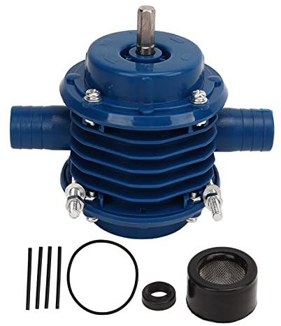 Bomba de taladro manual Mini bomba de transferencia de agua eléctrica autocebante para plantas de riego de jardín limpieza de patios ABS Acero inoxidable 15 m de altura máxima de