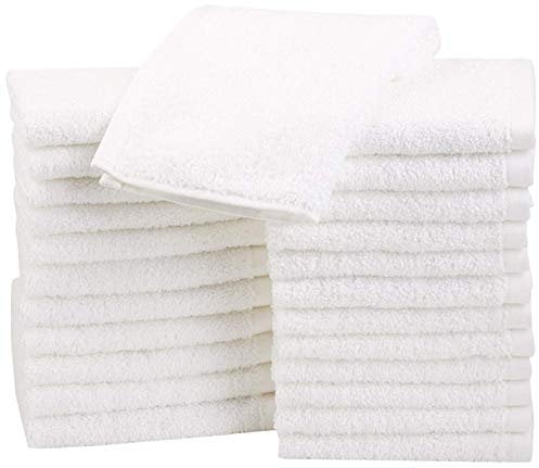 6 x Terry Nappies Face Cloths Baby Wash Cloths 60 x 60 cm Face Flannels Thick White Flannels Face Cloth - Reusable face Towels/Terry Nappies for Babies, Face & Body Cleaning.