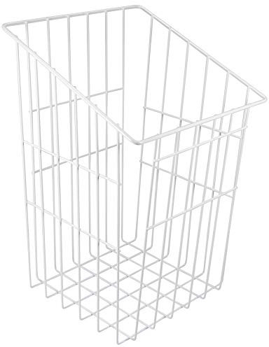 Gedotec Gitterkorb Wäschekorb Weiß mit Einhänge-Funktion - BxT: 290 x 270 mm - Made in Germany - Stapelbarer Wäsche-Sammler für Schrank & Aufbewahrung - Wäschesammler Korb - Wäschekörbe