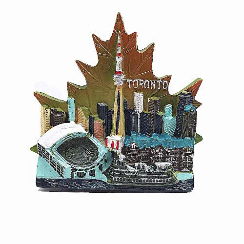MUYU Magnet Souvenir / Dekorativ (Toronto, Kanada) 3D-Kühlschrankmagnet, Rot und Weiß, Harz, 1 Stück