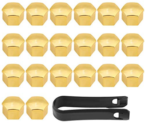 Für 17Mm Auto Fahrzeug Radmutter Gold - Radmutterkappe, 20Stk. 17Mm Universal Autoreifen Radnabenabdeckungen Radmutter Bolzen Schraubenabdeckung Schutzkappe Gold