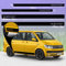 Auto-Dress Seiten-Streifen Aufkleber Set/Dekor passend für VW T4, T5 & T6 Bus - Motiv: Wunschtext (175 Shortbread, Radstand: Kurz)