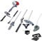 IKRA Gartenpflege Set Multitool IBKH 52 Benzin 5in1: Freischneider Rasentrimmer Entaster Heckenschere Laubbläser