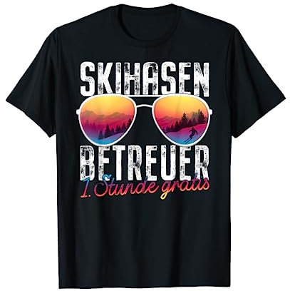 Lustiges Après-Ski Outfit Skihasen Betreuer Skiurlaub Party T-Shirt