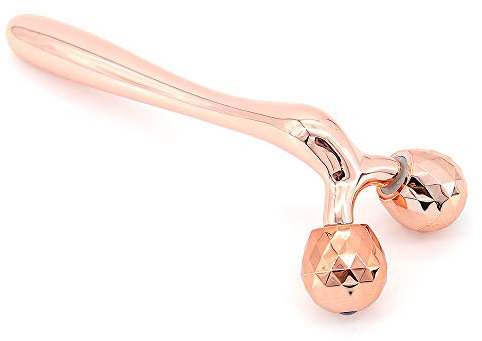 ShawFly 3D Mini Masseur Facial Soins de La Peau Visage Masseur Corps Corps Raffermissant Outils pour V-lifting Visage Pétrissage Corps Minceur pour Lifting Du Visage et Corps Anti-Rides (or)